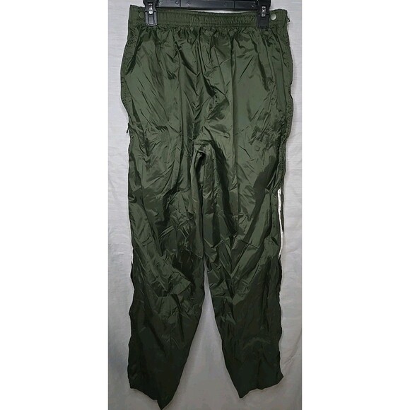 Vintage 90s Nike Pants Men’s XL Green Windbreaker Track Nylon Baggy Loose - Picture 4 of 7